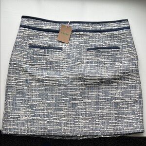 Boden Navy Textured A-Line Skirt - size 14 - NWT